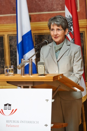 Nationalratspräsidentin Barbara Prammer bei ihrer Ansprache