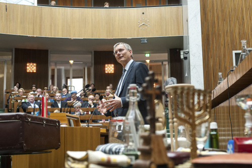 Gesundheitsminister Alois Stöger bei seinen Grußworten