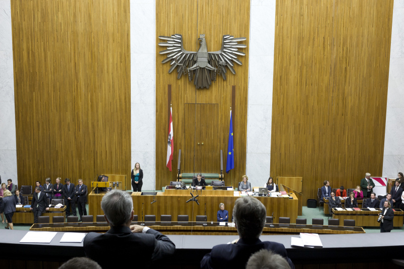 Nationalratspräsidentin Barbara Prammer (S) eröffnet die konstituierende Sitzung