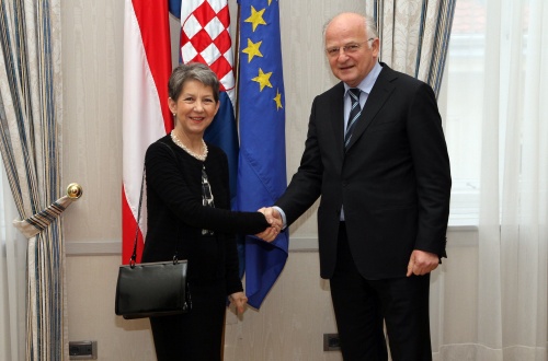 v.li.: Nationalratspräsidentin Barbara Prammer und der Präsident des Kroatischen Parlaments Josip Leko