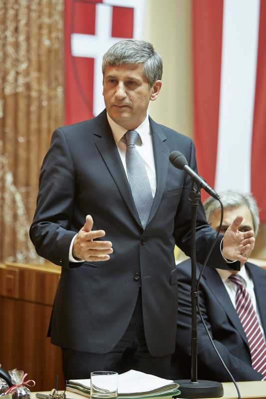 Vizekanzler Michael Spindelegger (V) während seiner Ansprache an den Bundesrat