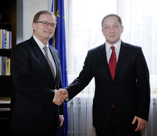 v.li.: Der Zweite Nationalratspräsident Karlheinz Kopf (V) und der georgische Staatsminister für Europäische und Euroatlantische Integration Aleksi Petriashvili