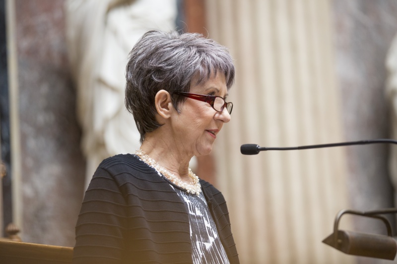 Nationalratspräsidentin Babara Prammer (S) am Rednerpult