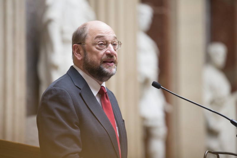 Präsident des Europäischen Parlaments Martin Schulz am Rednerpult