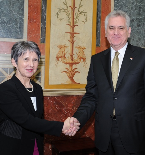 v.li. Nationalratspräsidentin Barbara Prammer (S) und der Präsident der Republik Serbien Tomislav Nikolić