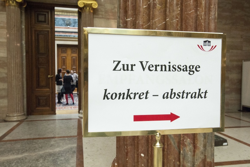 Hinweisschild zur Veranstaltung.