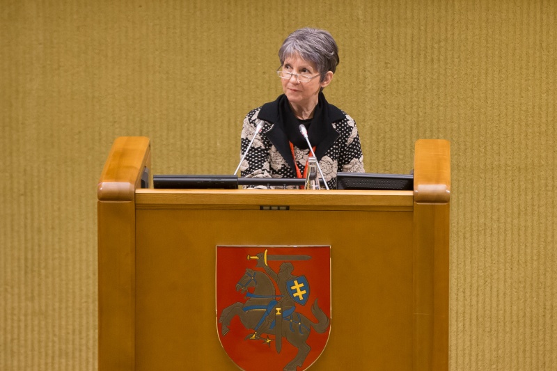 Nationalratspräsidentin Barbara Prammer (S) am Rednerpult