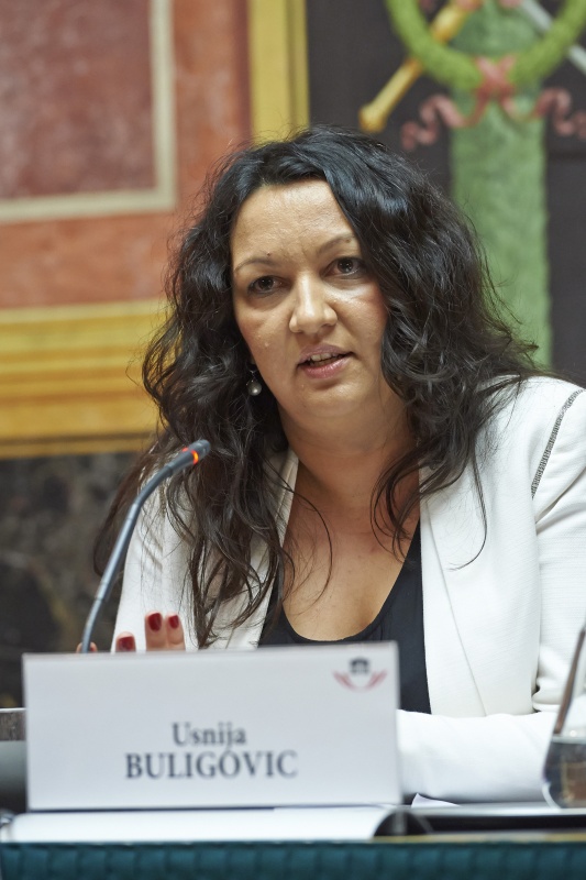 Volkshilfe Österreich Usnija Buligovic am Podium