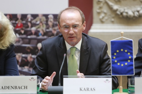 Europaabgeordneter Othmar Karas (V) am Wort