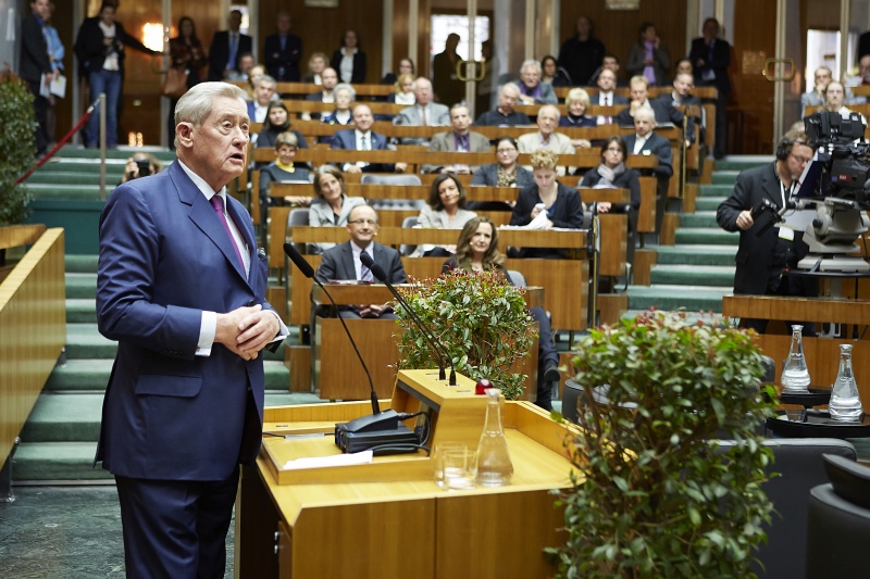 AIT Austrian Institute of Technology Hannes Androsch am Rednerpult