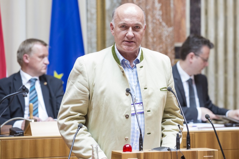 Vorstandsvorsitzender des Energieparks Bruck/Leitha Herbert Stava bei seinem Einleitungsstatement