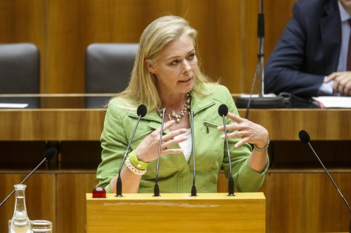 Nationalratsabgeordnete Ulrike Weigerstorfer (T) am Rednerpult