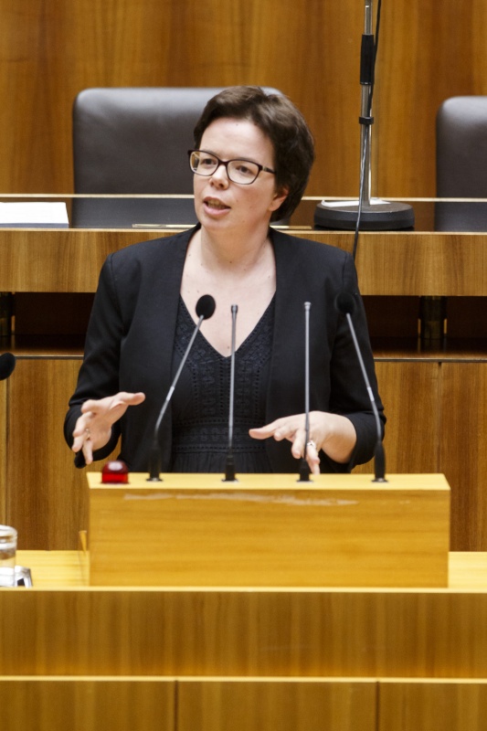 Nationalratsabgeordnete Tanja Windbuechler-Souschill (G) am Rednerpult
