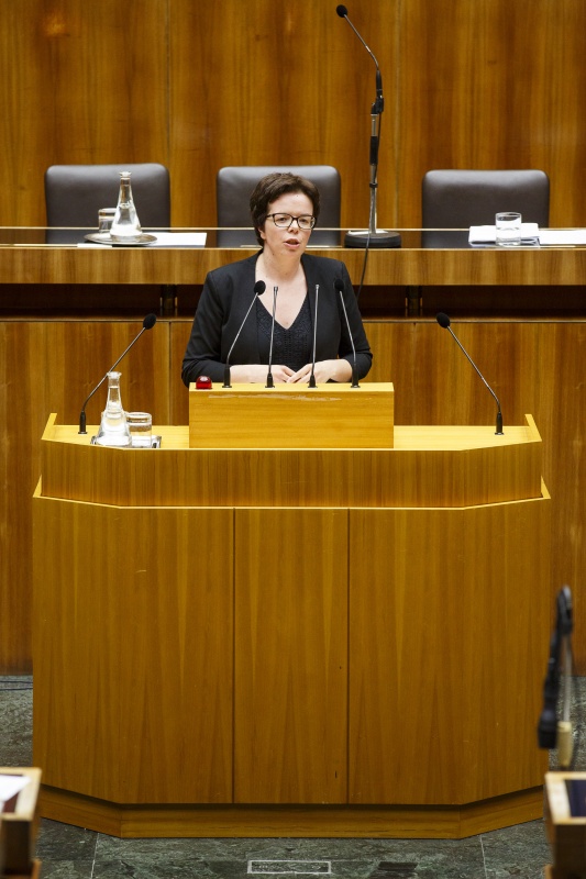 Nationalratsabgeordnete Tanja Windbuechler-Souschill (G) am Rednerpult