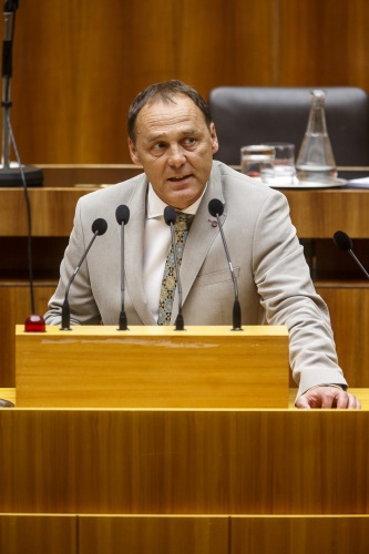 Nationalratsabgeordneter Peter Wurm (F) am Rednerpult