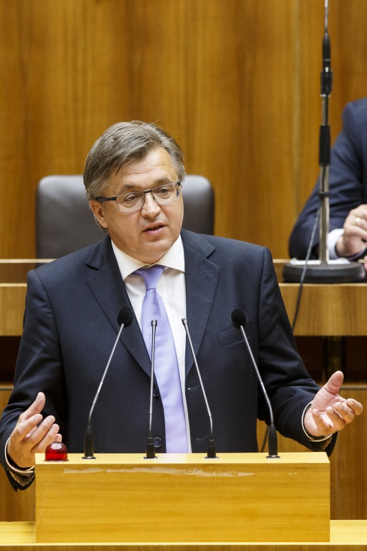 Nationalratsabgeordneter Fritz Grillitsch (V) am Rednerpult