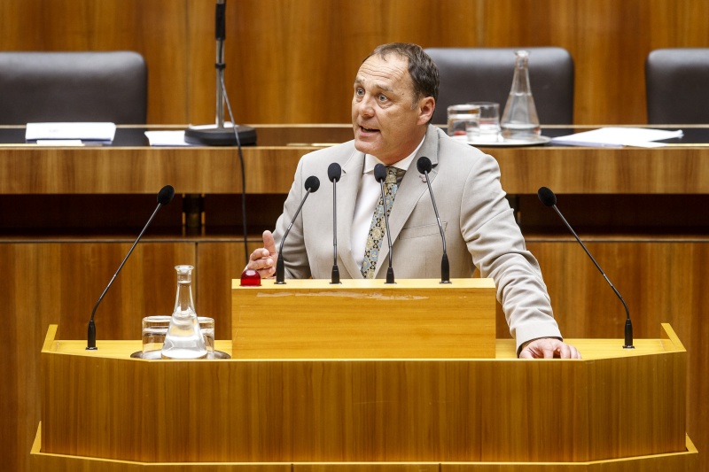 Nationalratsabgeordneter Peter Wurm (F) am Rednerpult