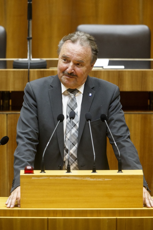 Nationalratsabgeordneter Johann Rädler (V) am Rednerpult