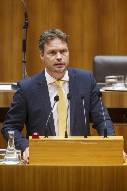 Nationalratsabgeordneter Rainer Hable (N) am Rednerpult