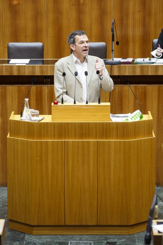 Nationalratsabgeordneter Georg Willi (G) am Rednerpult