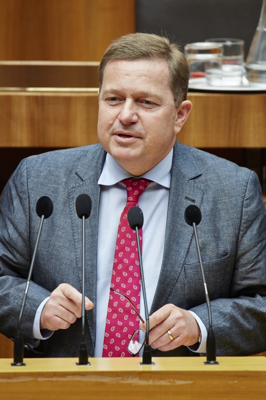 Nationalratsabgeordneter Werner Amon (V) am Rednerpult