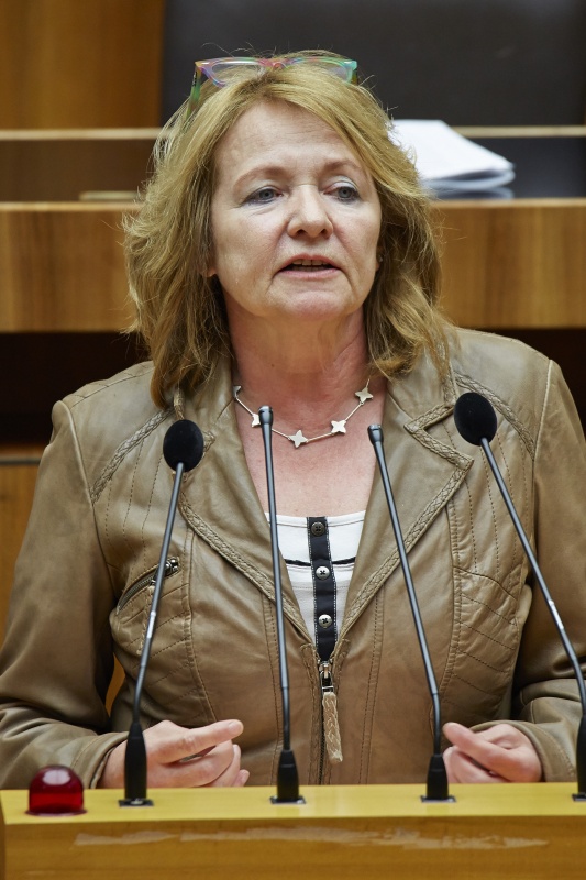 Nationalratsabgeordnete Ruth Becher (S) am Rednerpult