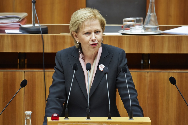 Nationalratsabgeordnete Brigitte Jank (V) am Rednerpult