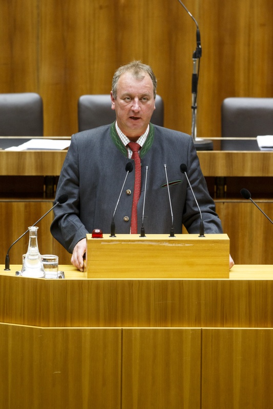 Nationalratsabgeordneter Wolfgang Zanger (F) am Rednerpult