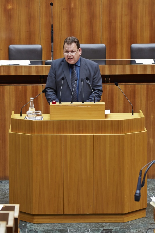 Nationalratsabgeordneter Rupert Doppler am Rednerpult