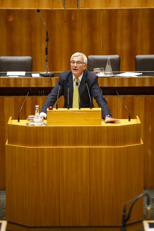 Nationalratsabgeordneter Elmar Podgorschek (F) am Rednerpult