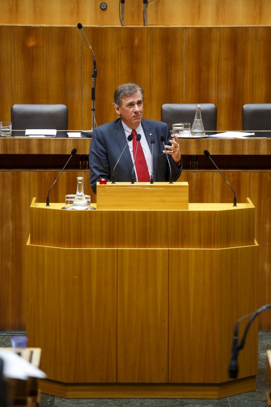 Nationalratsabgeordneter Erwin Rasinger (V) am Rednerpult