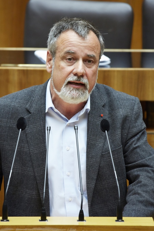 Nationalratsabgeordneter Hermann Lipitsch (S) am Rednerpult