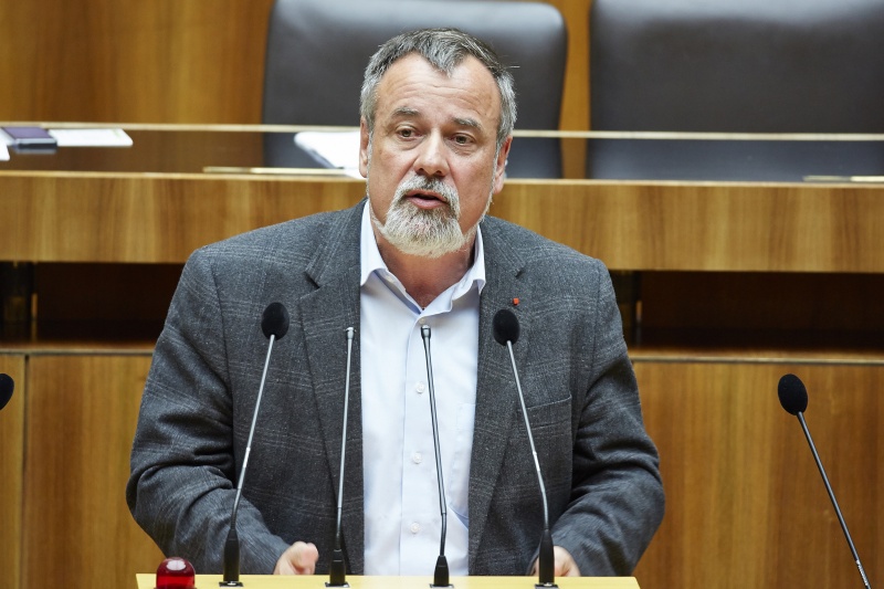 Nationalratsabgeordneter Hermann Lipitsch (S) am Rednerpult