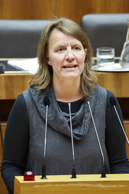 Nationalratsabgeordnete Daniela Musiol (G) am Rednerpult