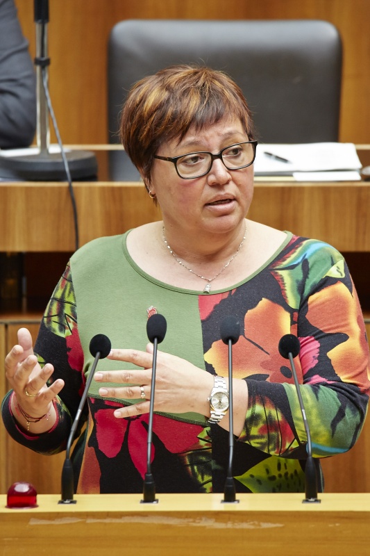 Nationalratsabgeordnete Sabine Oberhauser (S) am Rednerpult