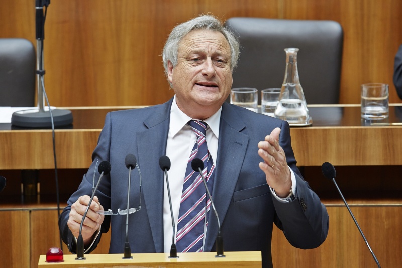 Nationalratsabgeordneter Josef Riemer (F) am Rednerpult