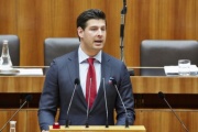 Nationalratsabgeordneter Philipp Schrangl (F) am Rednerpult