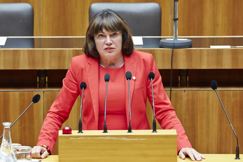 Nationalratsabgeordnete Gisela Wurm (S) am Rednerpult