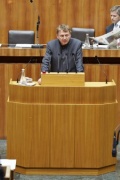 Nationalratsabgeordneter Wolfgang Zinggl (G) am Rednerpult