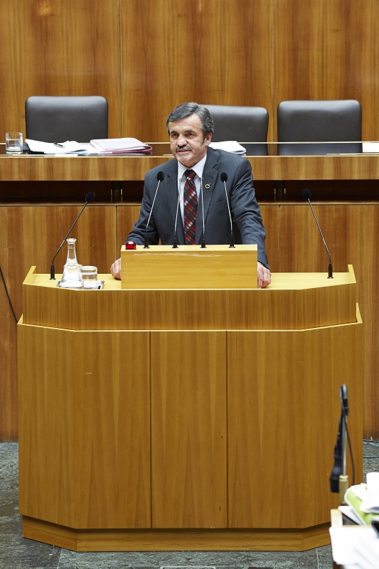 Nationalratsabgeordneter Leopold Steinbichler (T) am Rednerpult