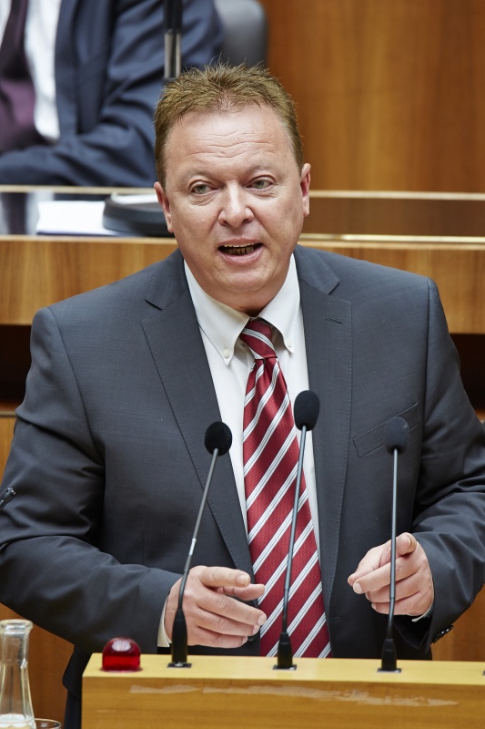 Nationalratsabgeordneter Hannes Weninger (S) am Rednerpult