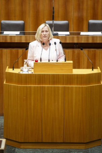 Nationalratsabgeordnete Marianne Gusenbauer-Jäger (S) am Rednerpult