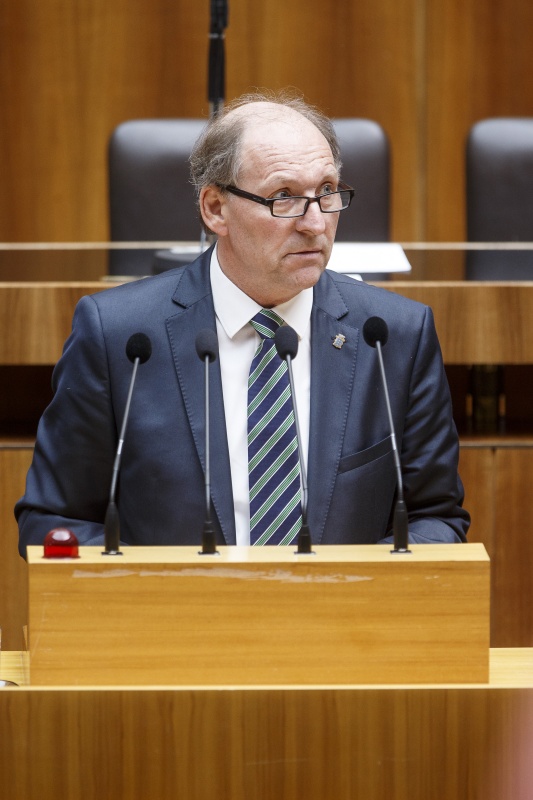 Nationalratsabgeordneter Johann Hechtl (S) am Rednerpult