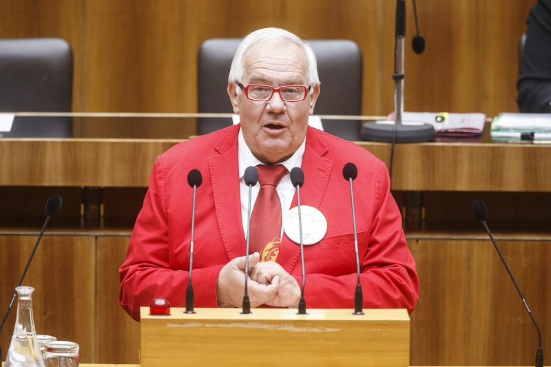 Nationalratsabgeordneter Anton Heinzl (S) am Rednerpult