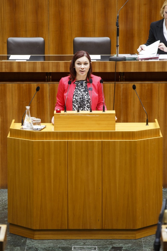 Nationalratsabgeordnete Eva-Maria Himmelbauer (V) am Rednerpult