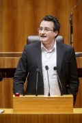 Nationalratsabgeordneter Matthias Köchl (G) am Rednerpult