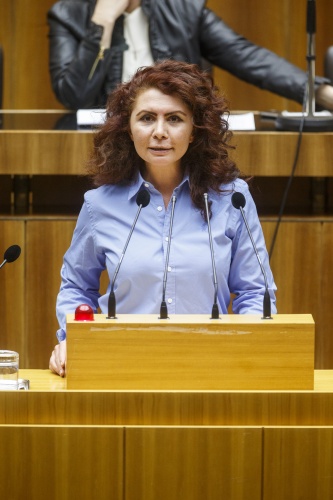 Nationalratsabgeordnete Aygül Berivan Aslan (G) am Rednerpult