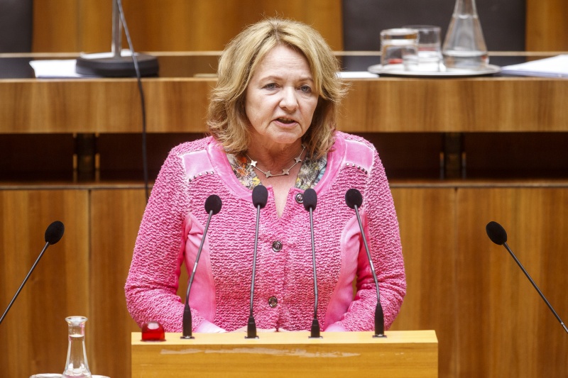 Nationalratsabgeordnete Ruth Becher (S) am Rednerpult