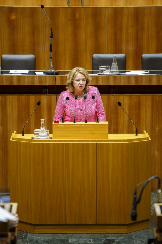 Nationalratsabgeordnete Ruth Becher (S) am Rednerpult