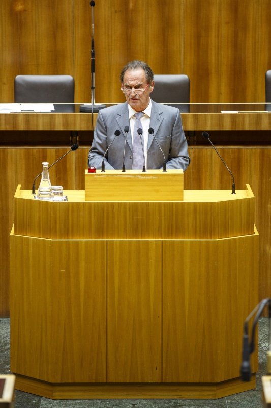 Nationalratsabgeordneter Gabriel Obernosterer (V) am Rednerpult